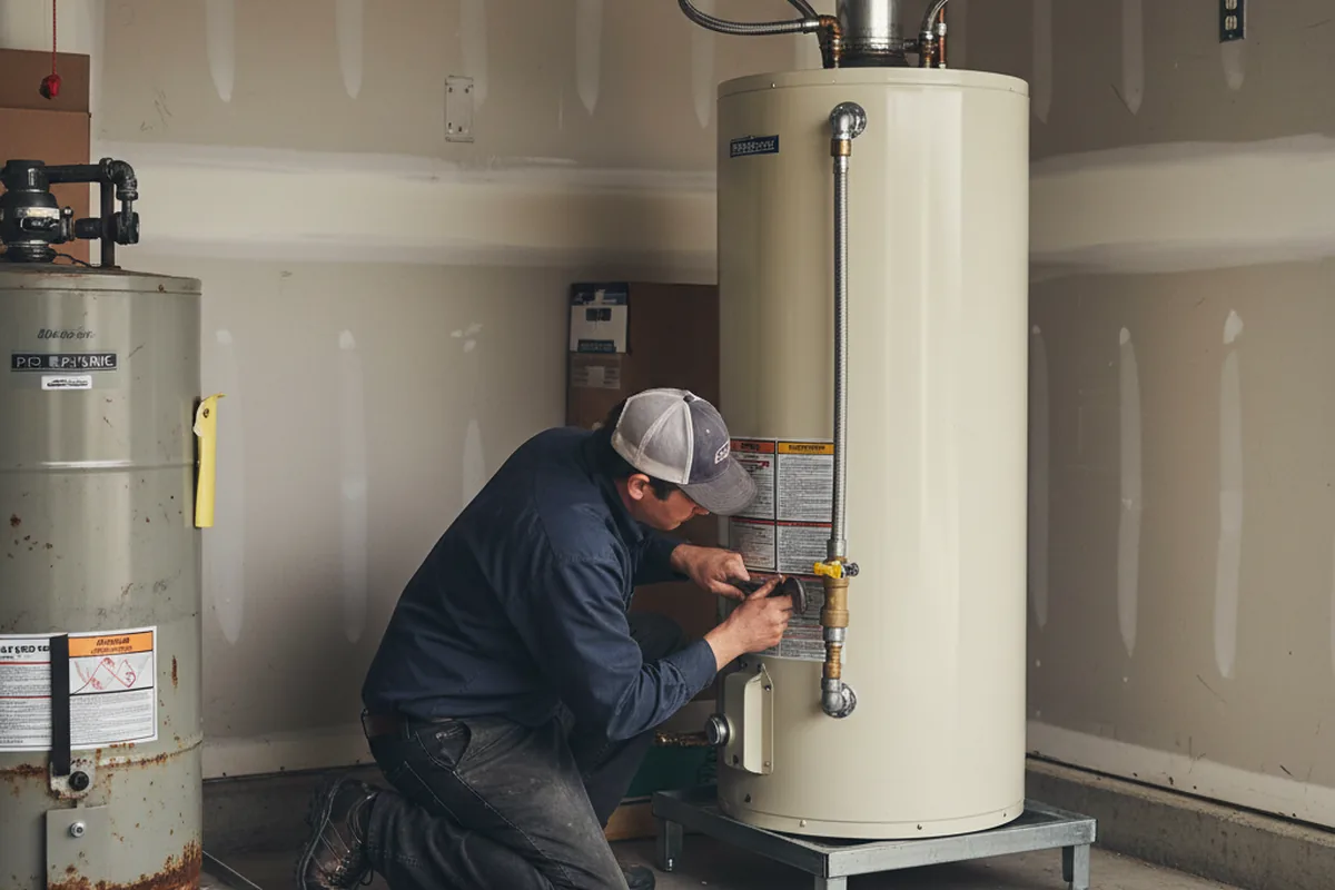 Water heater and shutoff valve replacement in Richlands